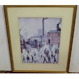 LS Lowry Print of Street Scene 1947 (original in Ulster Museum)