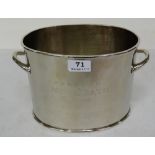 Oval Shaped Plated Champagne Bucket, “Alfred Gratian”, 11”w x 6”h