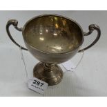 Chester silver trophy cup, 1928. 5" high, 190g weight. Stamped PESHAWAR TOURNAMENT 1929 on a