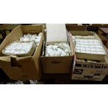 4 boxes of electric light bulbs (mainly small round bulbs)