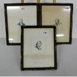 3 Early 19th Century Engravings/Portraits, all engraved by J Heath. Parsons, Earl of Ross, Earl of