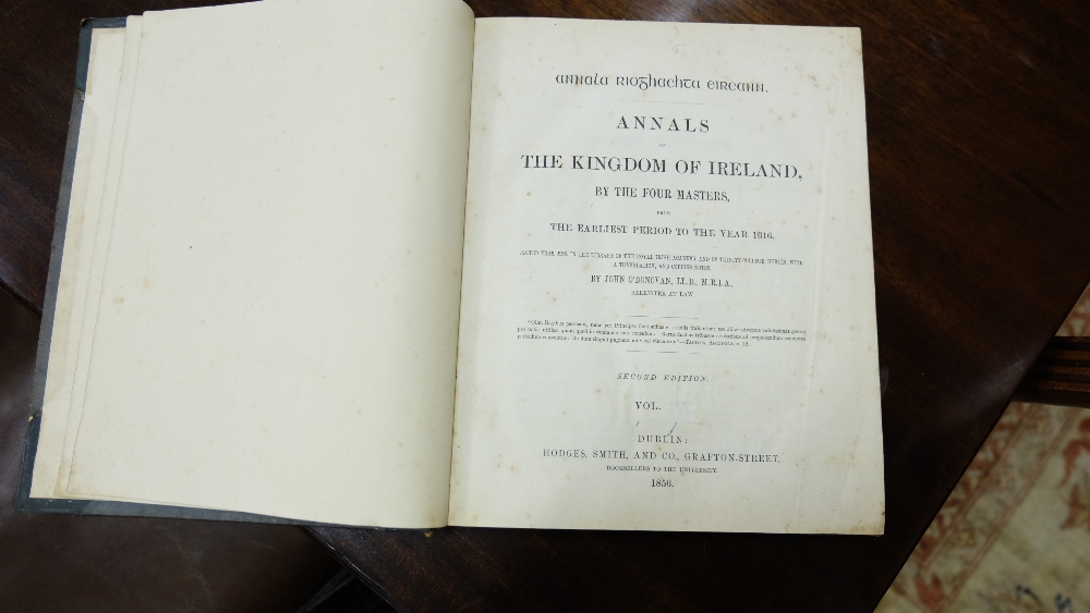John O’Donovan, Annals of the Kingdom of Ireland, 1856 2nd Edition 6 volumes. Original fine half - Image 3 of 3
