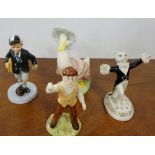 4 small Royal Doulton etc china figures incl. 2 Beatrix Potter, cat & schoolboy (4)