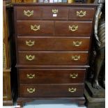 American Cherrywood Tallboy, with brass handles, 56”h x 39”w (as new)