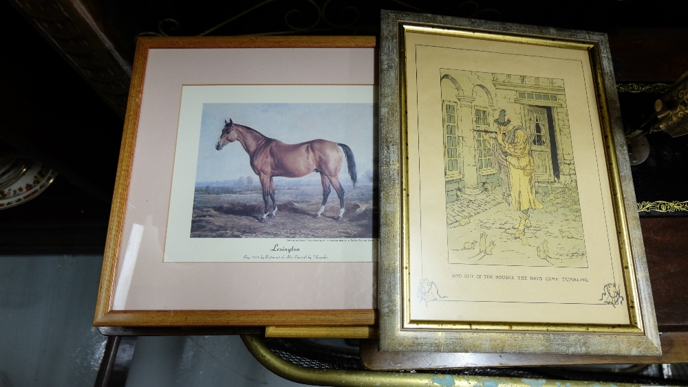 Group childrens interest books, 3 American Horse Prints & “Pied Piper” Print