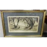 3 pictures – Etching after Maybery “Mother & Child Gathering Staves, watercolour- Fair Head Antrim