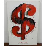 ANDY WARHOL fine art print “Dollar Sign” 32” x 23”