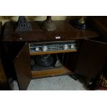 Vintage Bush Electric Record Player in cabinet
