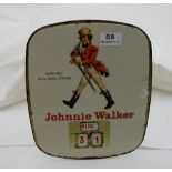 Counter Advertising Tin Framed Calendar “Johnnie Walker”