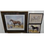 3 KLAUS PHILLIP Lithographs – Law Society, Circus Horses and Nashwan (USA) Ltd Ed of 250 prints