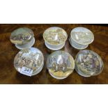 6 Pickle Pot Lids with bases, “Dr Johnson”, Sandringham, No. 315 Cattle & Ruins, “The
