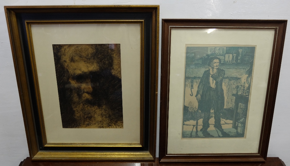 Jack Yeats Print “The Shanachie” & Print - Ian Kemmis, Leonardo Faci (2)