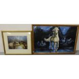 PHILIP S CHILD limited edition print (of 300 prints) "Contentment", 3 horses contentedly eating