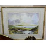 SUSAN WEBB, Watercolour “Connemara Ponies” (framed by Combridge), 15”h x 21”w