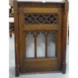 Antique Carved Oak Lectern, gothic style, 29”w x 42”h (matches lot 80)