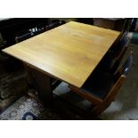 Danish 1960’s Style Kitchen Table (extendable), 35”w x 55”d & a Matching Set of 4 Kitchen Chairs