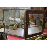 Brass Framed Edw. Shop Display Cabinet, 6-sided (no back), 55”w