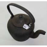 Victorian Cast Iron Kettle, painted black, 11” high