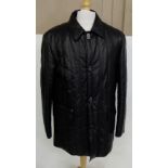 Salvatore Ferregamo Gent’s ¾ length coat, real leather with 100% wool lining, size 54, L/XL