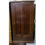 Mahogany 2-door Wardrobe, on a platform base, 40”w