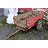 Old car trailer, with axle