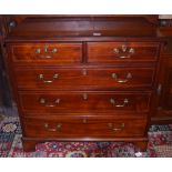 Good Quality Georgian Mahogany Chest of Drawers, with a cross banded top and satinwood inlay (2