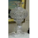 Waterford Cut Crystal Table Lamp, electric 19”h