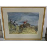 “Tipperary Galtimore Mountains” – hunting scene with Mrs and Mrs Evan Williams & The Marquis of