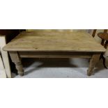 3 items, pine coffee table, drop leaf oak side table and pine lamp table (3)
