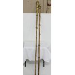 Matching Pair of Indian Ceremonial Staffs with brass mounts