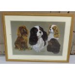 Print – Portrait of Dogs & a box of canine interest pictures etc