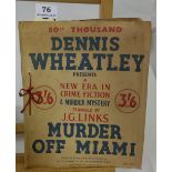 Script – Murder off Miami, Murder Mystery presented by Dennis Wheatley, 1936, Crime Fiction