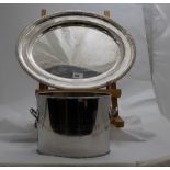 Oval shaped Champagne Bucket “Gratien” & an oval silver plated tray “Alpha” (2)