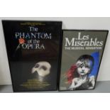 2 Opera Posters – Les Miserables & The Phantom of the Opera