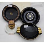 4 Guinness Ashtrays, incl. 1 with barrel (4)