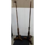 Two WMIV Rosewood Pole-screen stands (no screens)