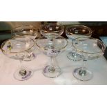 Set of 6 original Babycham Glasses