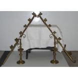 Matching Pair of Church Brass Candleabra