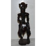 Wooden African Tribal Figure of a Man, 18”h