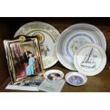 4 x Royal Memorabilia Plates – Marriage of the Prince of Wales, Lady Diana (Royal Tuscan, cert),