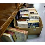 Box of modern books and novels incl. cookery books