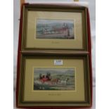 A Pair of Limited Edition Silk Coaching Pictures by Cash’s, in original presentation box