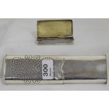 Birmingham Silver Snuff Box, engraved “T P Parker” & a Georgian London Silver Sifter (2)