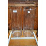 Pair of glass vases, each approx 40cm H (2)