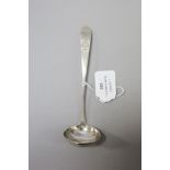 Early Scottish Georgian toddy ladle in sterling silver, engraved with interesting Innes family crest