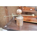 French copper glass perfume atomizer, approx 60cm L x 30cm H