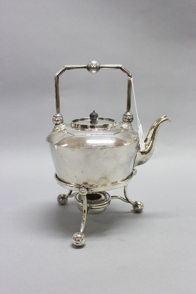 Dresser influenced silver plated Kettle marked Martin Hall & Co. Approx 30cm H