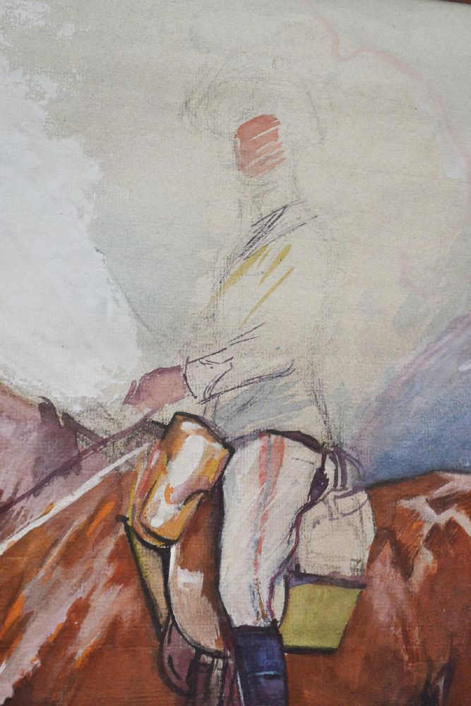 Mahony, Frank Prout (1862 - 1916) An important framed watercolour & pastel of a mounted trooper of - Bild 4 aus 6