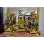 Impressive pair of French 19th century green marble and bronze cassolettes, each approx 56cm H (2)