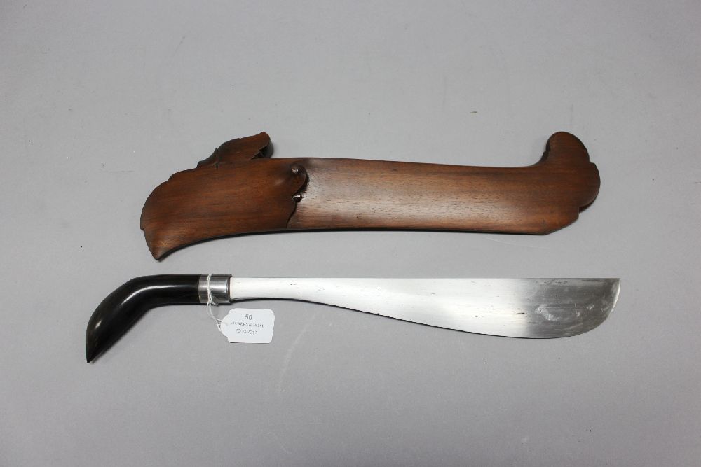 High Quality old Indonesian wedong and scabbard. Very heavy blade of hand forged steel. Silver